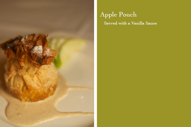 Apple Pouch at The Grille Restaurant The Hilton Hotel Barbados
