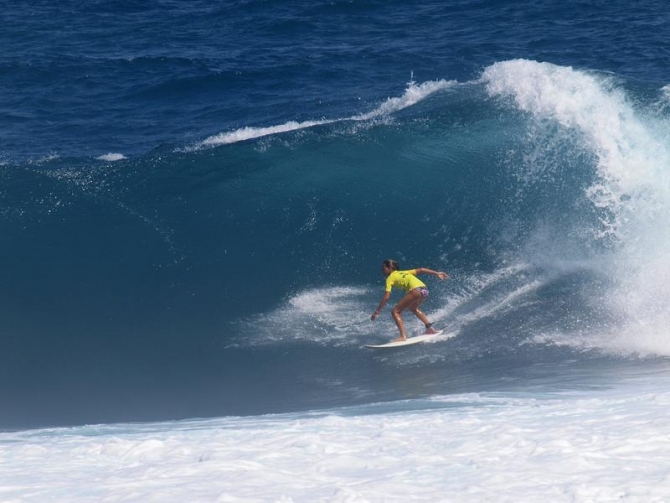 Chelsea Tuach at Soup Bowl on the East Coast of Barbados