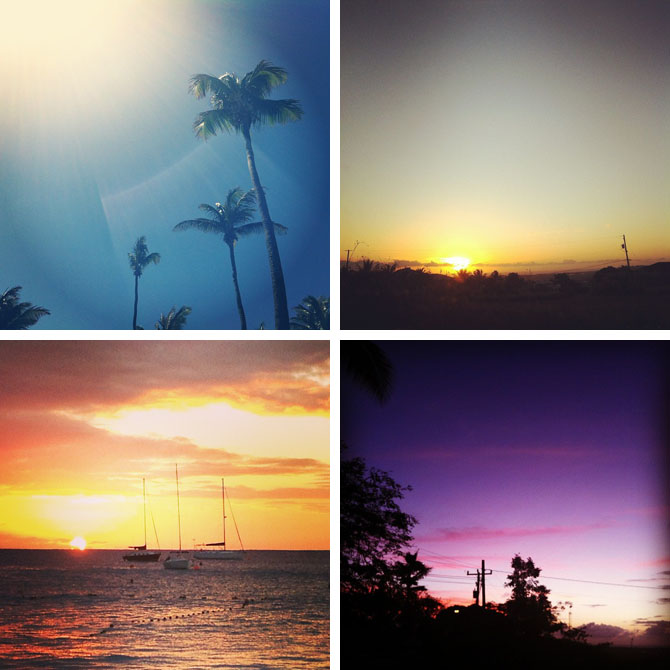 sunrises and sunsets in Barbados