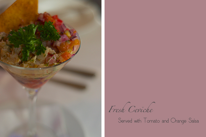 Red Snapper Ceviche at The Mews Restaurant Barbados