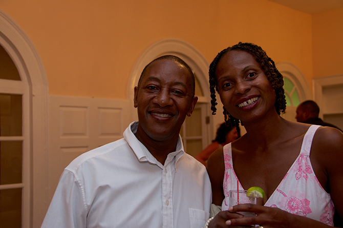 Michael & Rachel Canegan at the reception for long standing visitors in Barbados