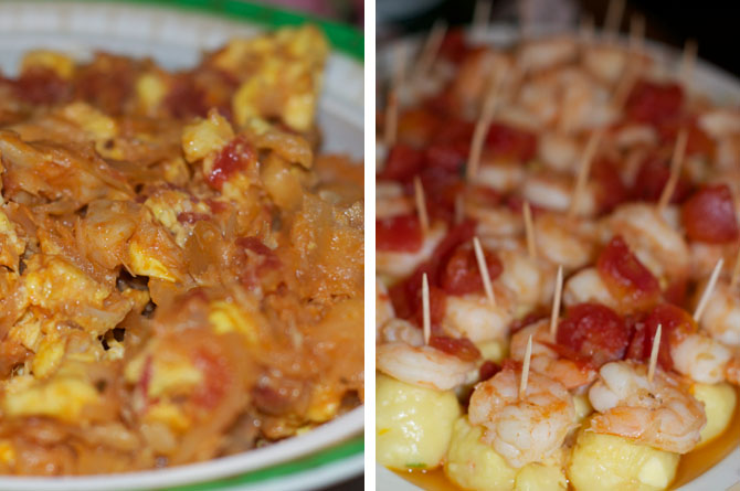 Salt Fish and Ackee & Creole Shrimp on Breadfruit Cou-Cou Balls Fisherpond Great House