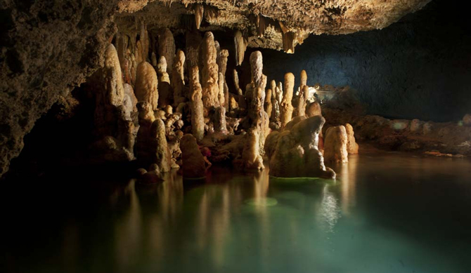 Formations in Harrison's Cave Barbados