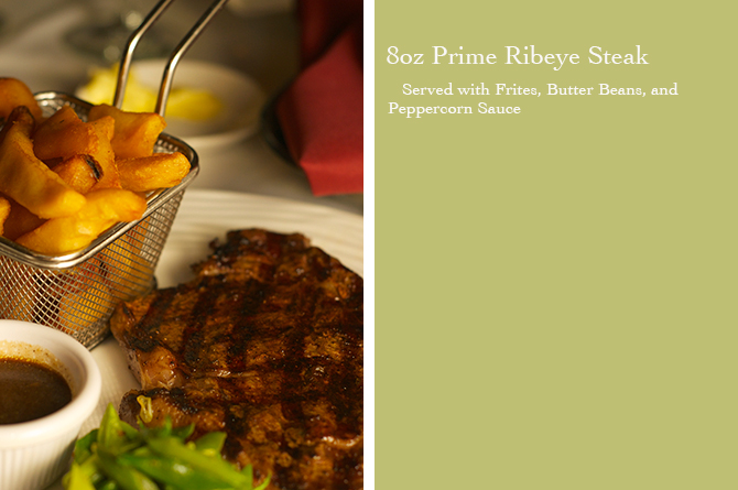 8oz Prime Ribeye at The Grille Restaurant The Hilton Hotel Barbados