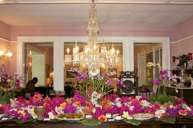 Buffet Table at Fisherpond Great House Barbados