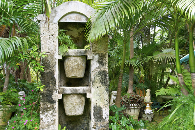 Drip Stone in the Garden at Fisherpond Great House