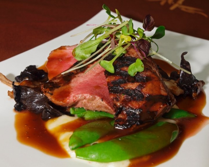 Grilled Angus Rib Eye, Naru Restaurant and Lounge, Barbados