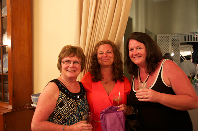 Ruth, Rhonda & Michelle at the reception for long standing visitors in Barbados