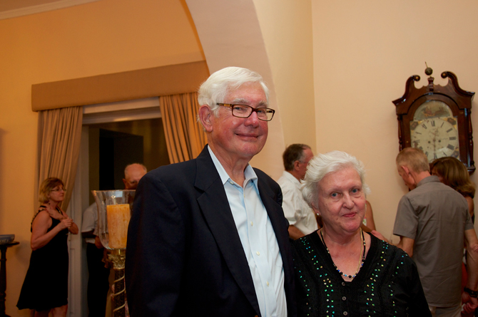 Mary & Carl Breyer at the reception for long standing visitors in Barbados