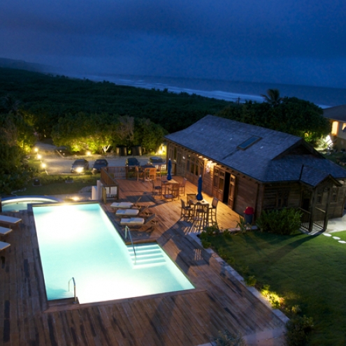Night time view at Santosha Barbados