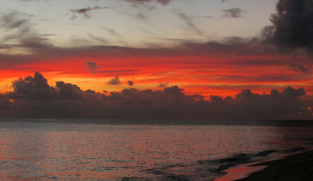 Sunset at Freshwater Bay Beach Barbados