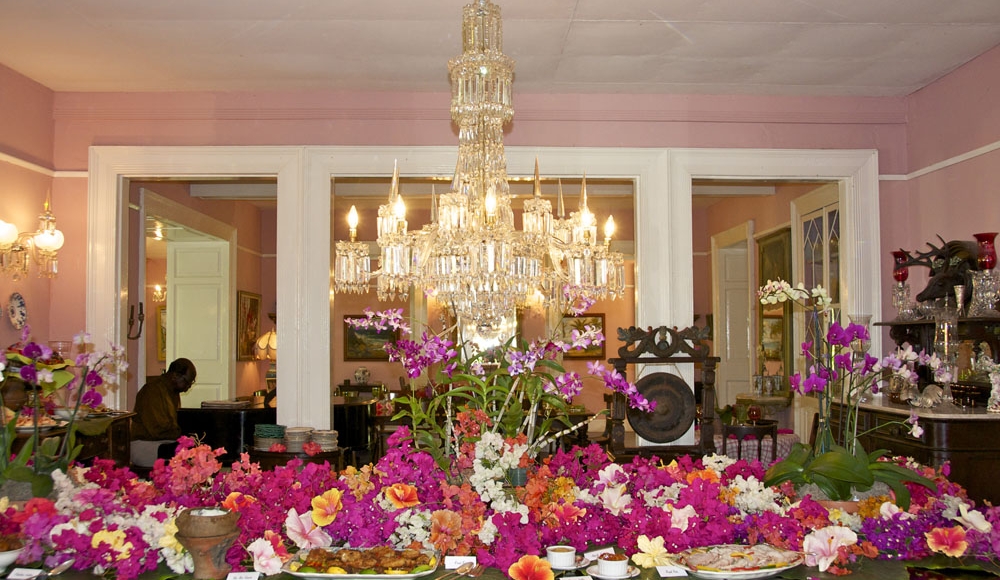 Buffet Table at Fisherpond Great House Barbados