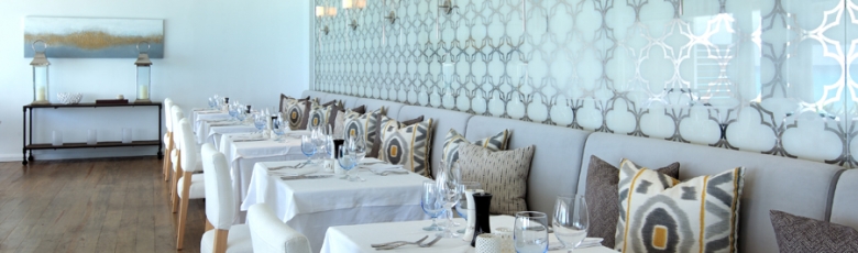 Indoor Dining Room at Cin Cin by the Sea Barbados Indoor Dining Room at Cin Cin by the Sea Barbados