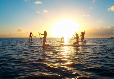 Stand up paddle boarding in Barbados