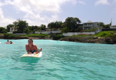 Surfing in Barbados
