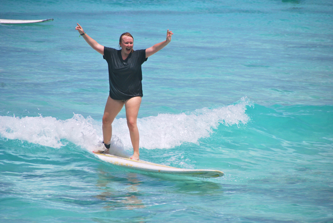 Surfing in Barbados