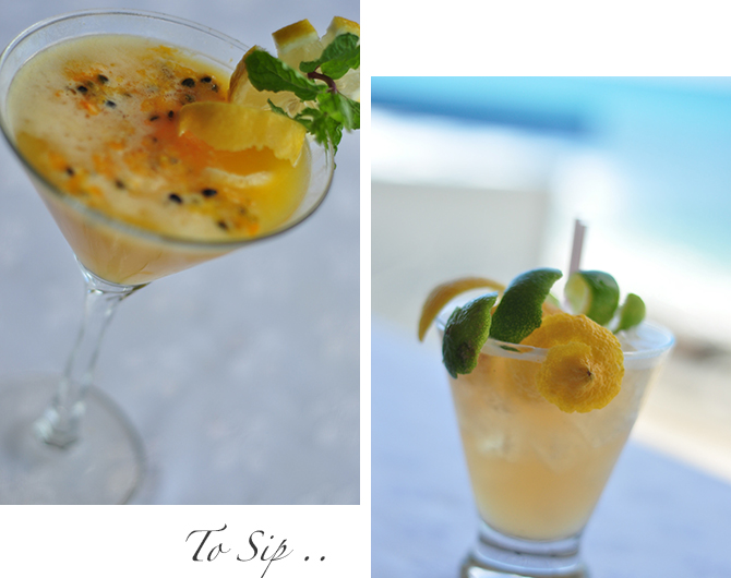 Cocktails at The Tides Restaurant barbados